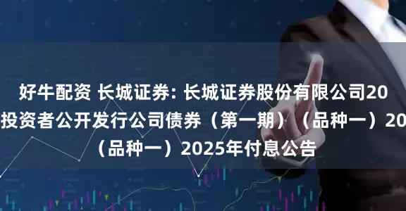 好牛配资 长城证券: 长城证券股份有限公司2024年面向专业投资者公开发行公司债券（第一期）（品种一）2025年付息公告